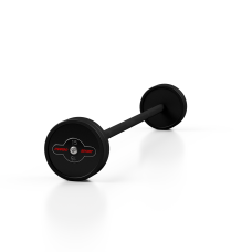Sztanga gumowana prosta Marbo Sport, 15 kg, czarny mat