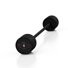 Sztanga gumowana prosta 45kg Marbo Sport, czarny mat