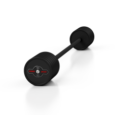 Sztanga gumowana prosta 50kg Marbo Sport, czarny mat