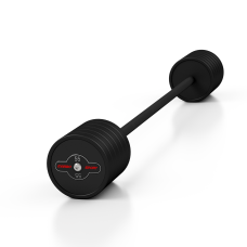 Sztanga gumowana prosta 55kg czarny mat, Marbo Sport