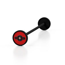 Sztanga gumowana prosta Marbo Sport, 10 kg, czerwony połysk