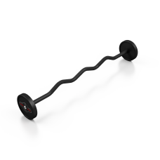 Sztanga gumowana łamana 10kg Marbo Sport, czarny mat