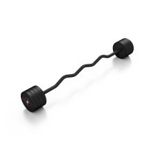 Sztanga gumowana łamana 35kg Marbo Sport, czarny mat