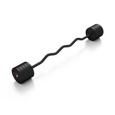 Sztanga gumowana łamana Marbo Sport, 40 kg, czarny mat