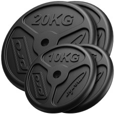 Zestaw obciążeń żeliwnych slim 60kg / 2 x 20kg + 2 x 10 kg, Marbo Sport
