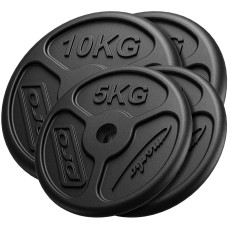 Obciążenia żeliwne Marbo Sport Zestaw Slim 30kg / 2 x 10kg + 2 x 5 kg
