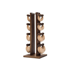 Гантельний ряд NOHRD SwingBell Tower 2-8кг Set Classic Nature Walnut Leather