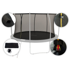 Siatka wewnętrzna do trampolin SoniFit FIGS V2 z tunelem na pręt z włókna szklanego, 12Ft (366cm, wys.180cm)