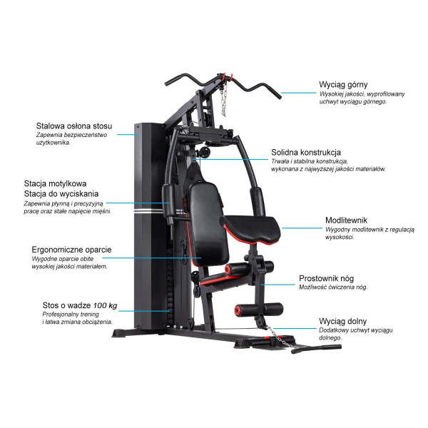 Atlas do ćwiczeń SoniFit Nevada Pro Tag 100 kg