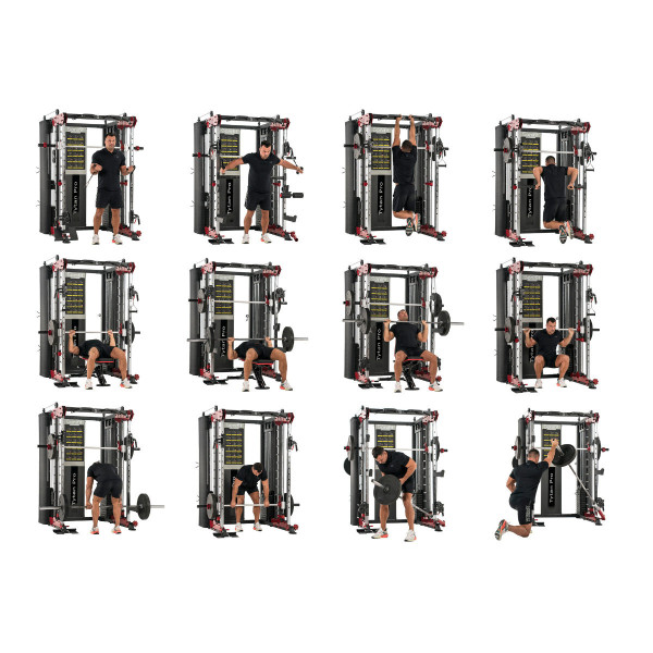 Atlas do ćwiczeń Suwnica Smitha SoniFit Tag 144kg
