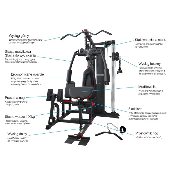 Atlas do ćwiczeń SoniFit Chicago Pro, 100kg