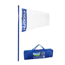 Zestaw do siatkówki i badmintona z regulowaną wysokością Hudora, siatka + słupki