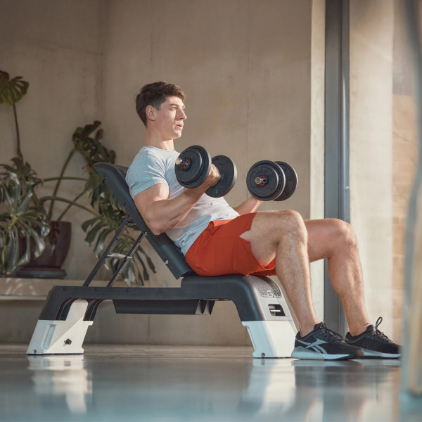 Ławka treningowa i step 2w1 Reebok Deck, biały