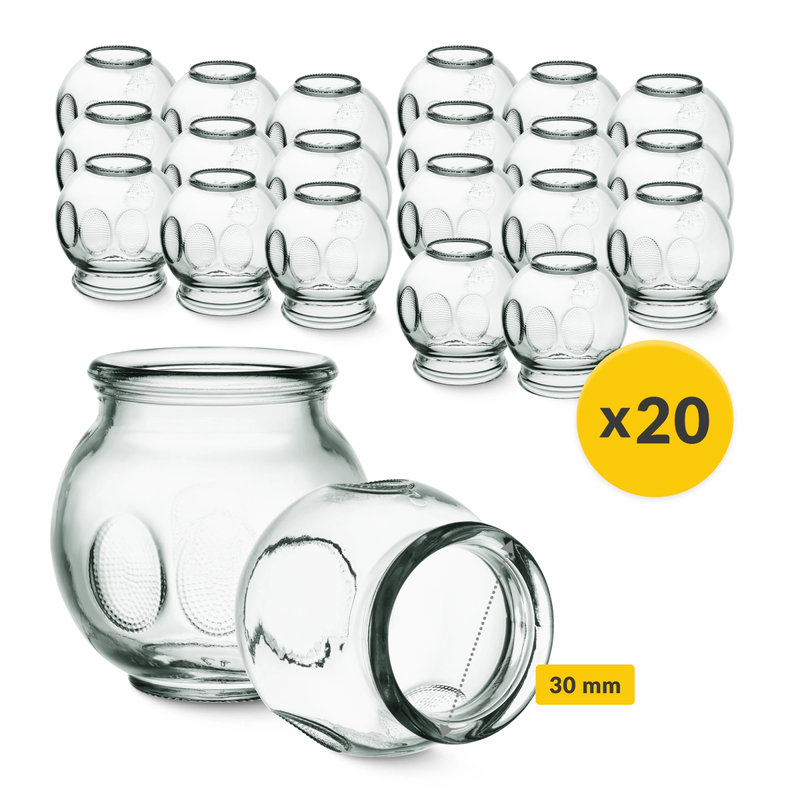 Baňky čínské ohnivé skleněné 20 ks