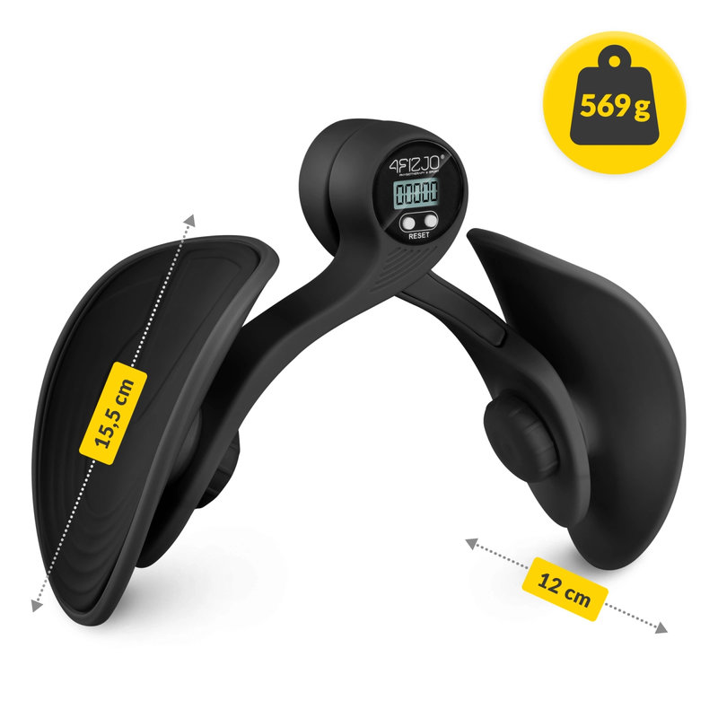 Motylek do ćwiczeń ud i mięśni dna miednicy z licznikiem czarny