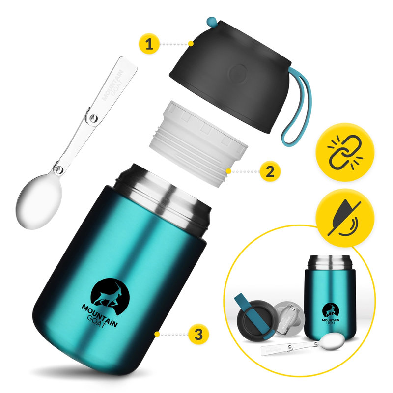 Termos obiadowy na jedzenie ze stali nierdzewnej Mountain Goat 720 ml