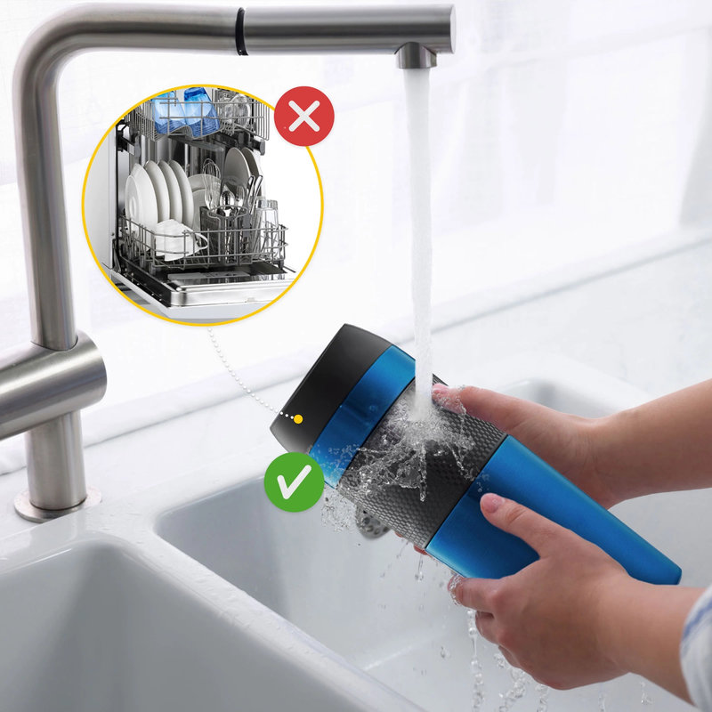 kubek termiczny termos stal nierdzewna niebieski