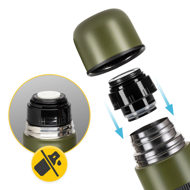 termos stalowy duzy zielony